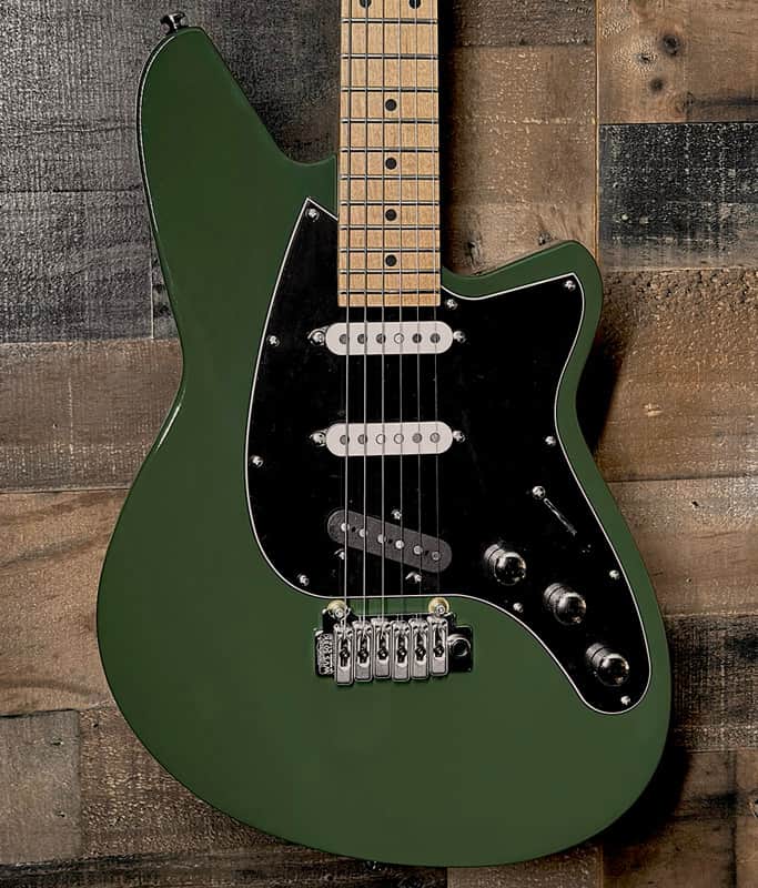 Reverend Six Gun TL Army Green Electric Guitar