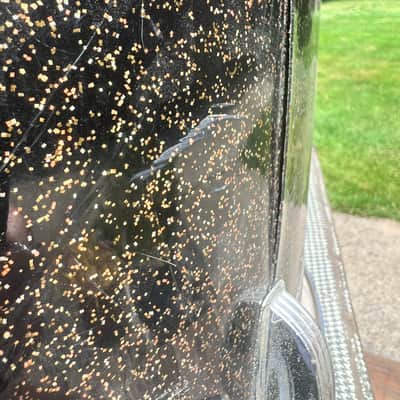 Ludwig Early 60's Ludwig Galaxy Sparkle deep 14" snare drum with case 1962-1967 - SPARKLING GALAXY PEARL SPARKLE image 10