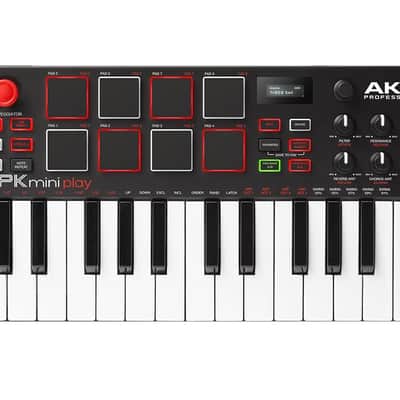 Akai - MPK Mini Play Compact 25 Note Keyboard and Pad Controller with Built-in Speakers