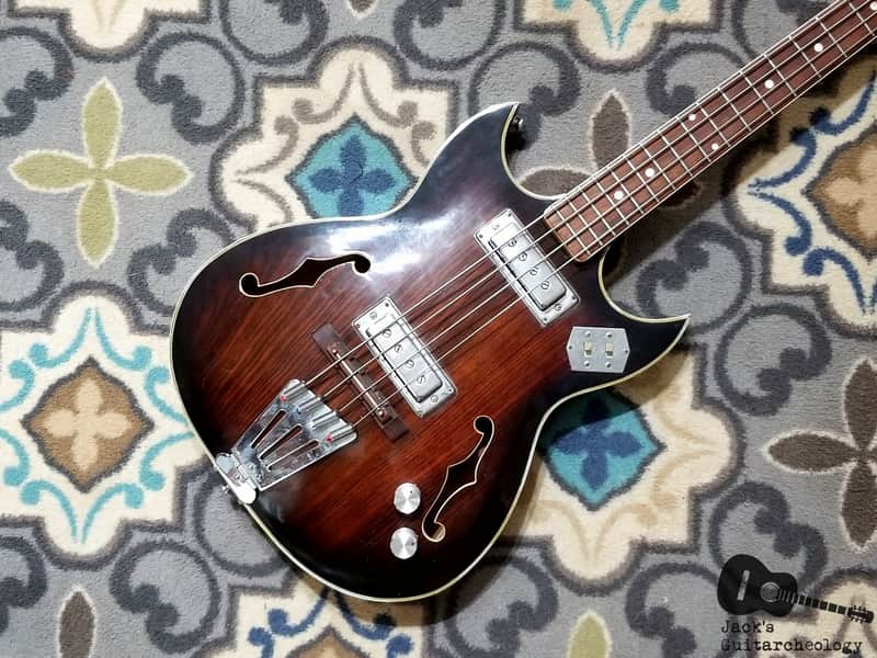Greco GS940 Hollowbody Bass MIJ (1960s, Walnut) | Reverb