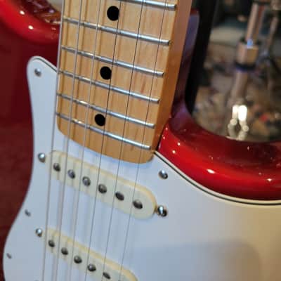 Modified Fender Jimmy Vaughn Stratocaster W/ Classic Vibe MX Neck - Candy Apple Red Incl HSC (C016-12) image 6