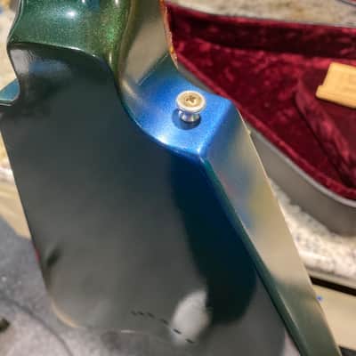 Video! 2002 Gibson '58 Flying V Mahogany Satin Metallic Blue (Aged Green) image 20
