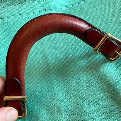 Leather buckle handle for Gibson tan case w/ figure 8 handle Les Paul L5 es 275 SG Flying V image 7