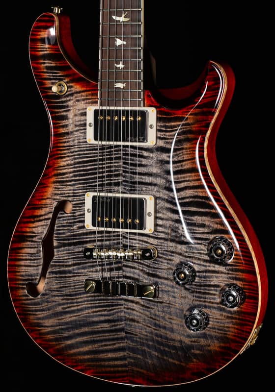 PRS Wood Library Willcutt Exclusive Semi-Hollow McCarty 594 Brazilian Rosewood Charcoal Cherry Burst 10 Top (568) image 1