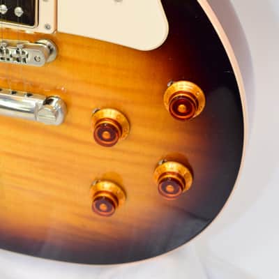 2019 Gibson Les Paul Traditional Electric Guitar, Tobacco Burst w/ Case image 6