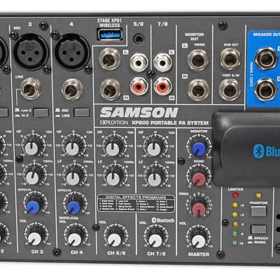 Samson Expedition XP800 800w Portable 8" PA DJ Speaker System+8-ch Powered Mixer image 17