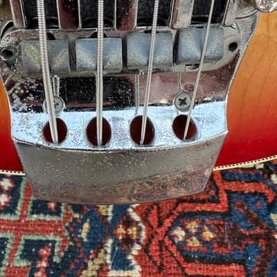 Vintage 1976 Ibanez 2388B (“Ibanbacker”) Maroon/Fireglo Finish (Lawsuit 4001 Model), JBE R4000 Handwound Pickups, w Non Original MIC Tweed Hard Case~A KILLER FULL SCALE BASS image 4