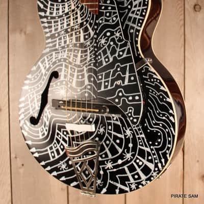 Vox VGA-3PS Giulietta Custom Art Guitar Acoustic Archtop with Built-In Electronics " Web of Deception " w/gig bag image 8
