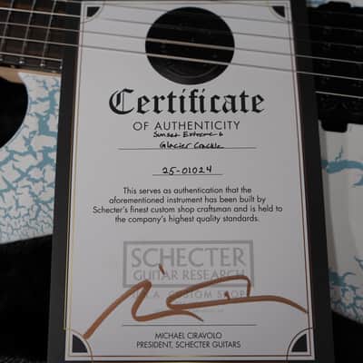 Schecter USA Custom Shop Sunset Extreme-6 Glacier Crackle 6-String Electric w/ Case (2025) image 4