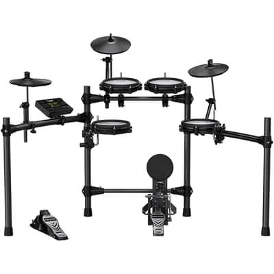 NuX DM-210 Electronic Drum Set with Diverse Sound Library and Coach Function | Recordable Drum Kit, Black image 1