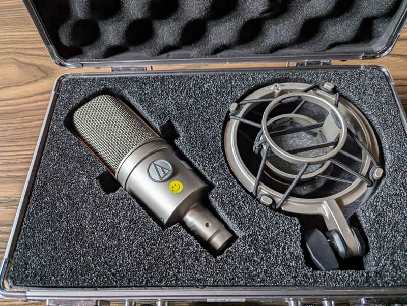 (#2 of 2) Audio-Technica AT4047/SV Large-Diaphragm Side-Address Cardioid Condenser Microphone 2010s - Silver image 1