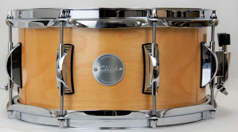 Click Custom Icon Snare Drum 6x12 10ply Birch Natural Gloss Oil image 1