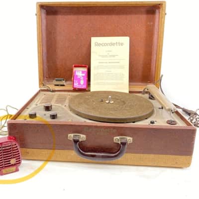 Near Mint Vintage 1950’s Shure CX-80G Gold Finish HiZ Crystal Microphone-All  Original-  Harmonica Mic image 8