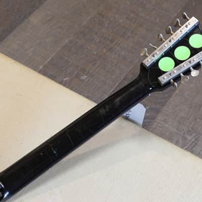 Danelectro Teardrop Bellzouki 7010 2 Pickup Electric Guitar Black Space + HSC image 17