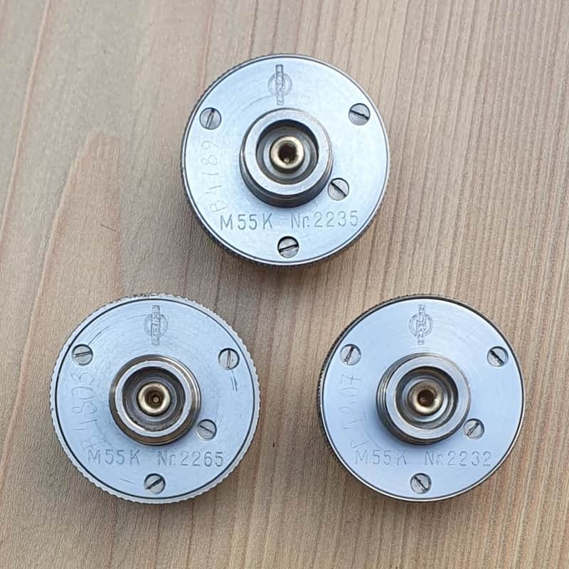 Decca three - 3x vintage Neumann M55K omni (diffused field) LDC capsule image 1