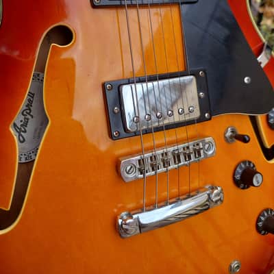 1986 Aria Pro II TA-40 Sunburst MI Korea ES-335 Style Jazz image 7