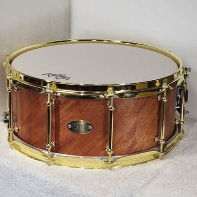 JT Custom Drums JT Custom Drums 14x6 Solid Mahogany Stave Snare Drum 2024 - Natural Color/ Lacquer image 10