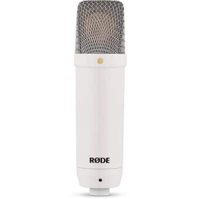 Rode NT1 Signature Series - White Condenser Microphone with SM6 Shockmount, Rode PSA1+ (White) Professional Microphone Boom Arm and Pop Filter image 4
