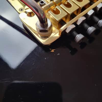 Rare Fernandes EX-85L Left Handed 1984 - Black - Explorer - Lightning Bolt Inlays - Set Neck - Made In Japan MIJ image 7