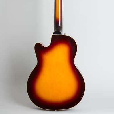 Premier  Bantam Deluxe E-704 Arch Top Hollow Body Electric Guitar (1958), ser. #1422, black tolex hard shell case. image 2