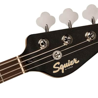 Squier Paranormal Rascal Bass HH Metallic Black Short Scale 4-String Elec image 5