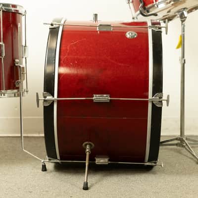 Vintage Kent Red Sparkle 14x22 9x13 and 13x14 Drum Set image 8