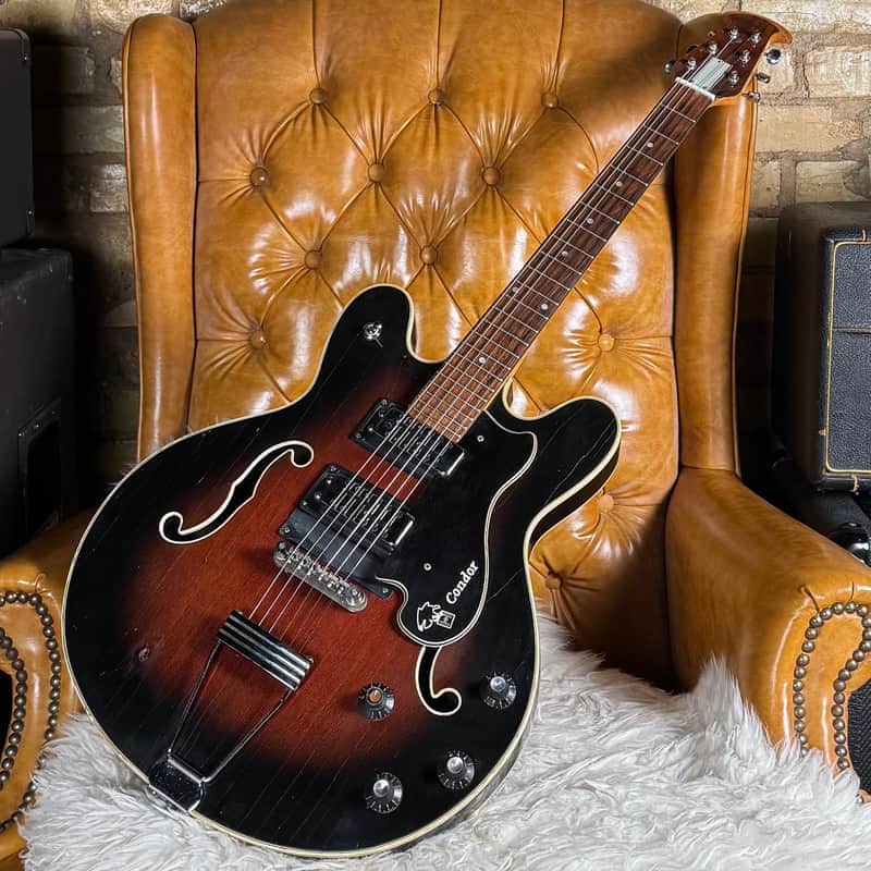 1960s / 1970s Condor Ovation Vintage Hammond Innovex Red Sunburst Semi Hollow Electric Guitar! - Very Good