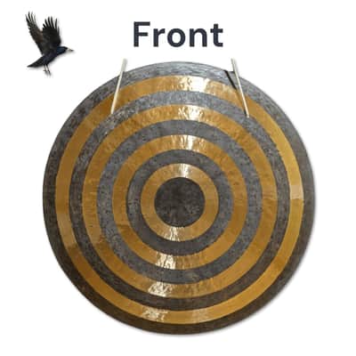 28" (D#2+45) Sun Gong by Raven Sounds, Handmade Bronze Wind Gong, Free Mallet image 3
