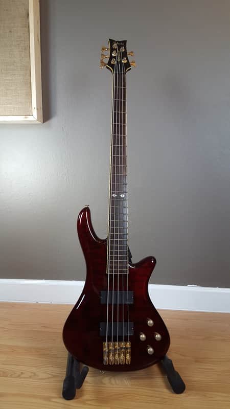 Immagine Schecter Diamond Series Elite 5 String Bass Black Cherry - 1