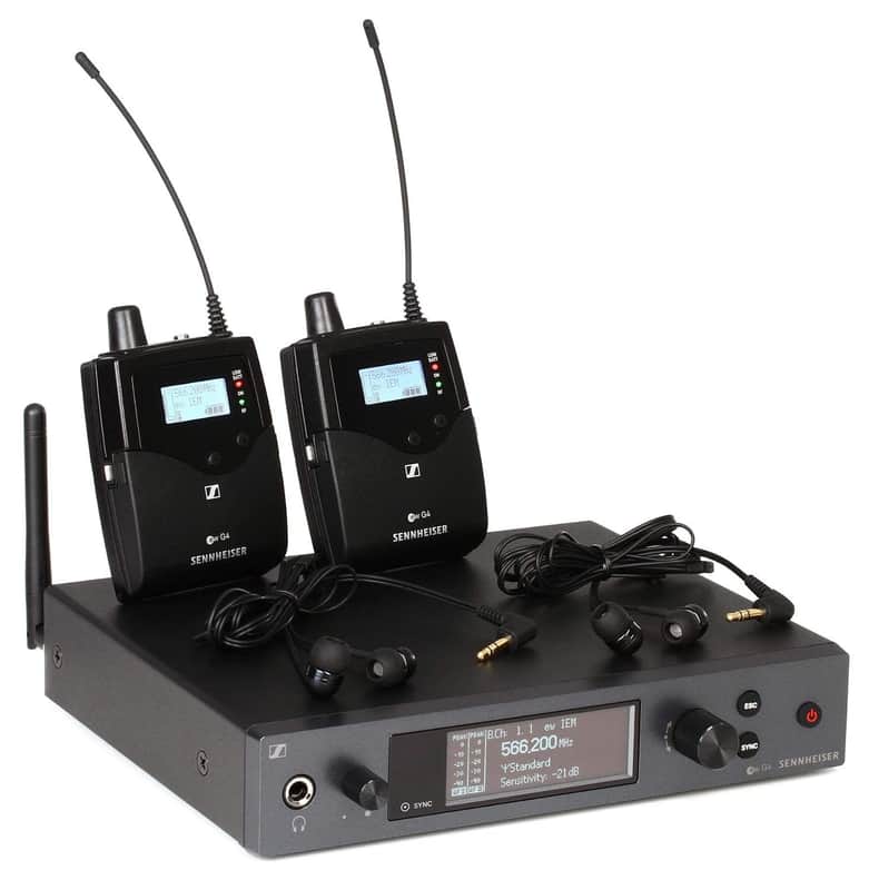 Sennheiser ew IEM G4 Twin In-Ear Monitoring System with 2 Bodypacks, G Band image 1