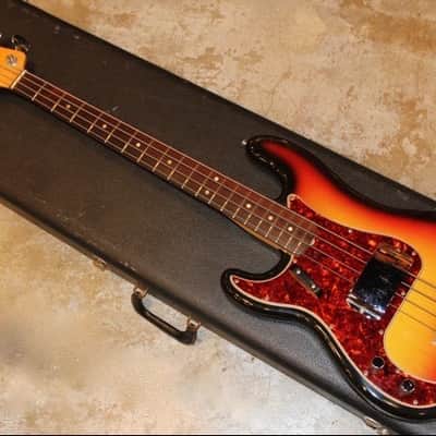 Left Handed Fender Precision Bass 1965 Sunburst image 1