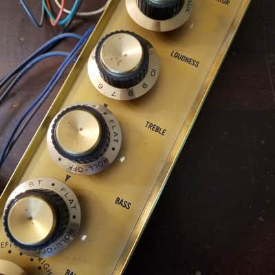 Motorola 6BQ5 12AX7 tube pre and power amp HS-709D HS-696C Console Stereo 1959 - Gold image 6