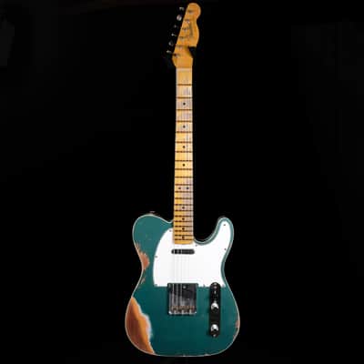 2023 Fender Custom Shop 1965 Telecaster Custom Heavy Relic Electric Guitar - Aged Sherwood Green Metallic image 2