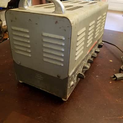 Webster Electric Rare Early Mono Tube PA Amp Mixer 1/4" phone inputs 25 Watt head 6L6 82-25 1950s - Hammered Grey metallic paint image 6