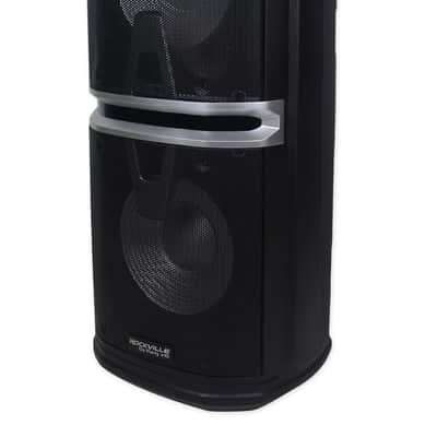 Rockville Go Party X10 Dual 10" Karaoke Machine System+Wireless Mic+Tablet Stand image 3