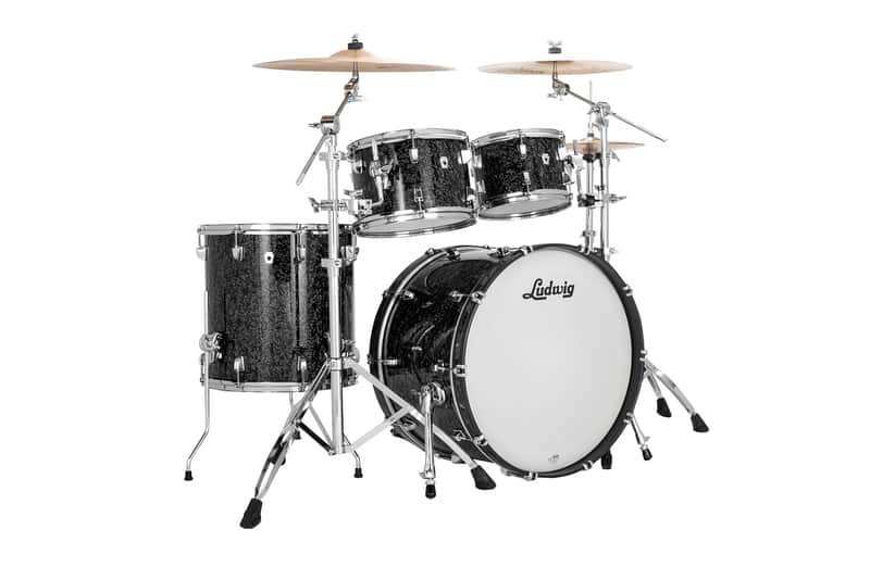 Ludwig NeuSonic Ebony Pearl Wrap MOD2 Drums 14x22_16x16_8x12_7x10 Shell Pack Authorized Dealer image 1
