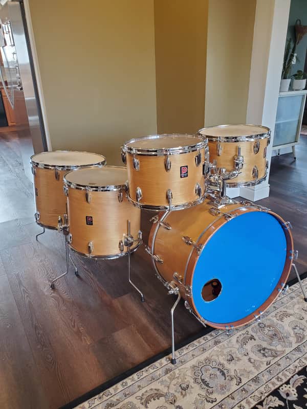 Premier Elite 5 Piece Drumkit 1970s Natural image 1