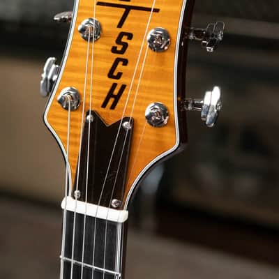 Gretsch G6134TFM-NH Nigel Hendroff Signature Penguin Electric Guitar - Amber Flame with Hardshell Case - Used image 5
