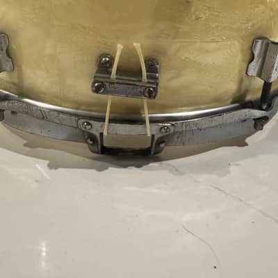 Frank Wolf Snare Drum 1930 - Yellow Pearl image 4