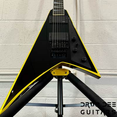 Jackson Custom Shop Randy Rhoads Electric Guitar w/ Case-Black w/ Yellow Pinstripes image 8