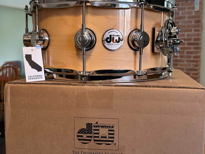 BRAND NEW DW Collectors Series Natural Lacquer 6.5x14 Snare image 1