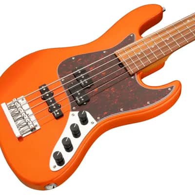 Sadowsky MetroExpress 21-Fret Hybrid P/J Bass, Morado Fingerboard, 5-String - Solid Candy Apple Orange Metallic High Polish image 1
