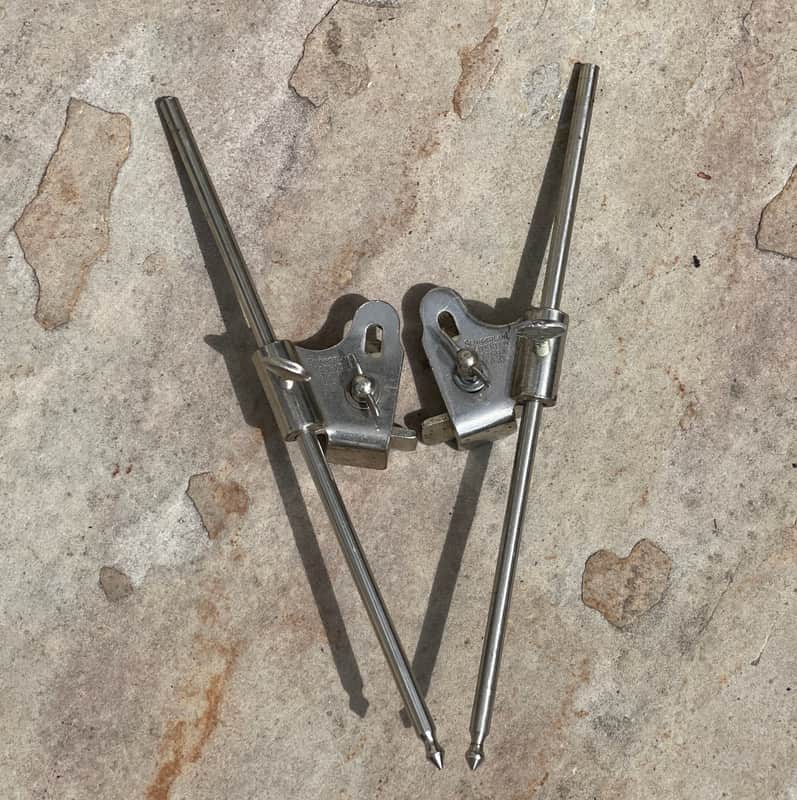30/40's Slingerland Radio King Shur-Grip Hoop Mounted Bass Drum Spurs - Clamp On image 1