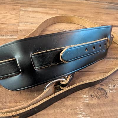 Vintage Guitar Strap Spaghetti Style 1950s, 1960s Black Great Condition image 5