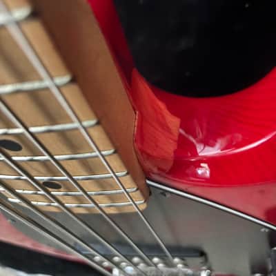 Ernie Ball Music Man StingRay 5 H with Maple Fretboard 1999 - 2018 - Translucent Red image 6