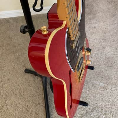 No Brand Name telecaster style semi hollow body 2000 - Red Sunburst image 7