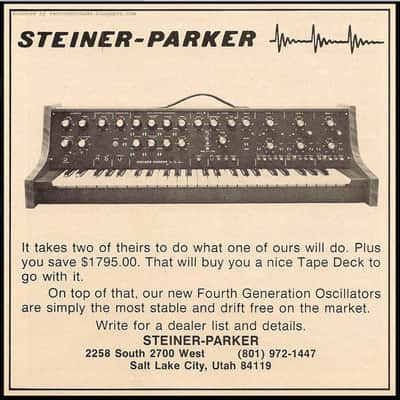 Steiner Parker Synthacon Model 174 1975-1979 Like Minimoog / ARP Odyssey Silverface Wood Sides image 16