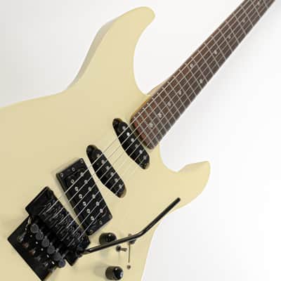 Late ‘80s Kramer Focus F-6000 Vintage White ESP-Made w/ Floyd Rose, Gigbag image 4