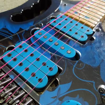 2015 Ibanez JEM77P-BFP Steve Vai Signature Premium - Blue Floral Pattern image 5