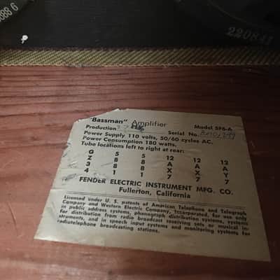 Fender Bassman 1958 - Original Tweed image 8